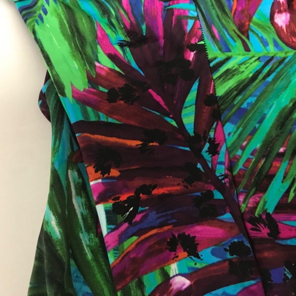 Rose Marie Reid Swimsuit Women’s Small Green Palm One Piece - Picture 5 of 9